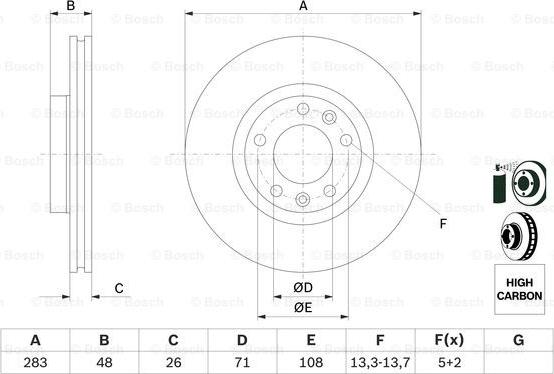 BOSCH 0 986 479 193 - Disc frana aaoparts.ro