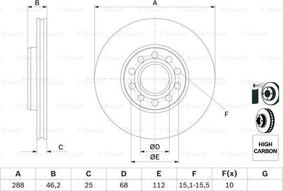 BOSCH 0 986 479 157 - Disc frana aaoparts.ro