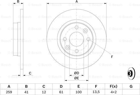 BOSCH 0 986 479 B79 - Disc frana aaoparts.ro