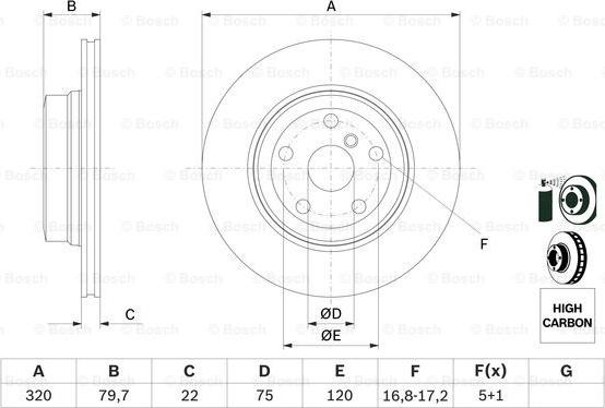 BOSCH 0 986 479 166 - Disc frana aaoparts.ro