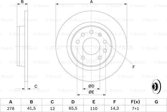 BOSCH 0 986 479 B74 - Disc frana aaoparts.ro