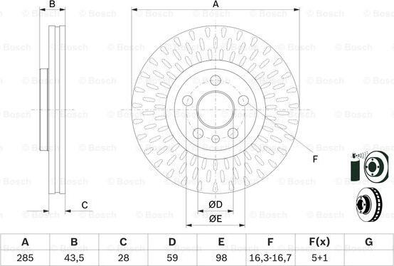 BOSCH 0 986 479 114 - Disc frana aaoparts.ro