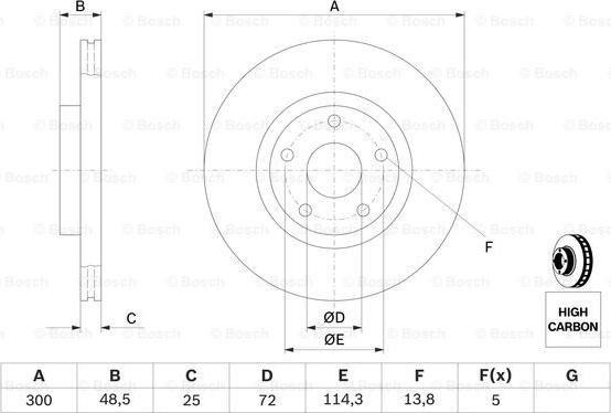 BOSCH 0 986 479 183 - Disc frana aaoparts.ro