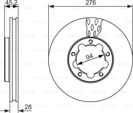 BOSCH 0 986 479 136 - Disc frana aaoparts.ro