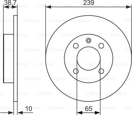 BOSCH 0 986 479 824 - Disc frana aaoparts.ro