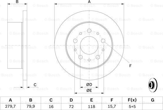 BOSCH 0 986 479 399 - Disc frana aaoparts.ro