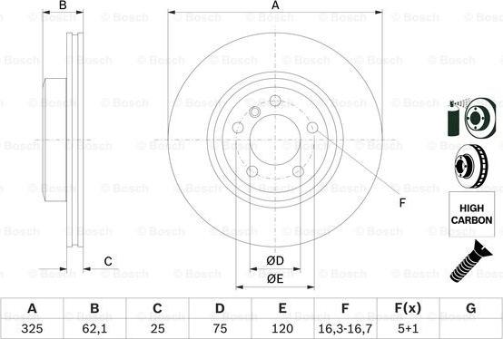 BOSCH 0 986 479 348 - Disc frana aaoparts.ro