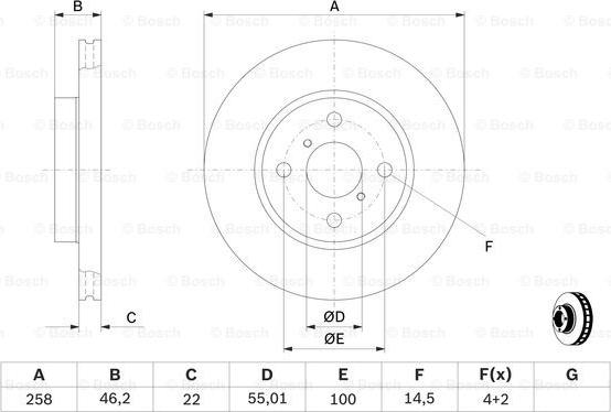 BOSCH 0 986 479 363 - Disc frana aaoparts.ro