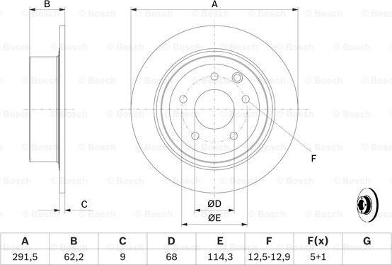 BOSCH 0 986 479 362 - Disc frana aaoparts.ro