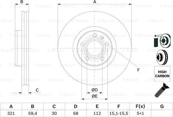 BOSCH 0 986 479 300 - Disc frana aaoparts.ro