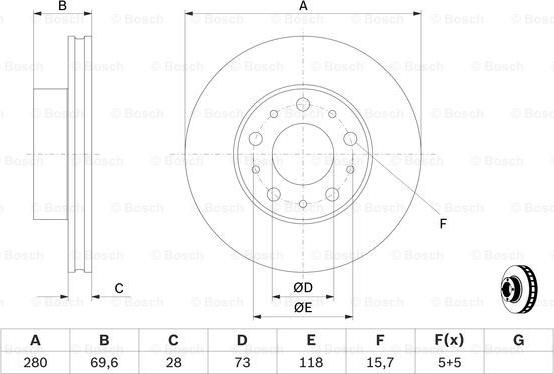 BOSCH 0 986 479 313 - Disc frana aaoparts.ro