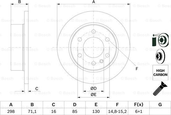 BOSCH 0 986 479 295 - Disc frana aaoparts.ro