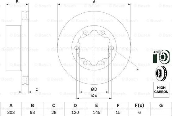 BOSCH 0 986 479 296 - Disc frana aaoparts.ro