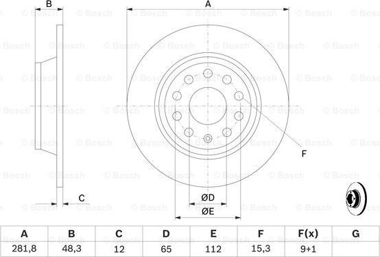 BOSCH 0 986 479 B93 - Disc frana aaoparts.ro