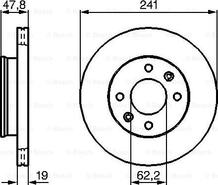 BOSCH 0 986 479 206 - Disc frana aaoparts.ro