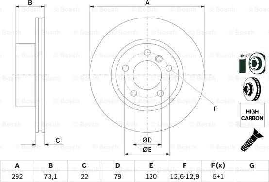 BOSCH 0 986 479 214 - Disc frana aaoparts.ro