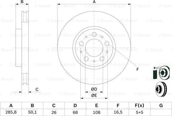 BOSCH 0 986 479 210 - Disc frana aaoparts.ro