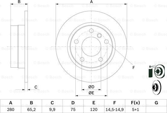 BOSCH 0 986 479 217 - Disc frana aaoparts.ro