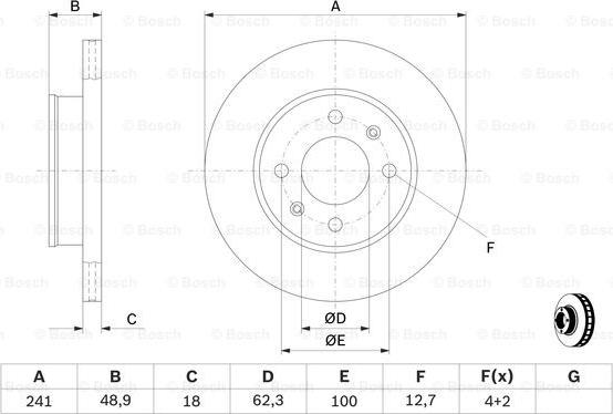 BOSCH 0 986 479 286 - Disc frana aaoparts.ro