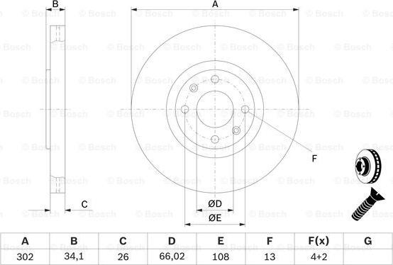 BOSCH 0 986 479 288 - Disc frana aaoparts.ro