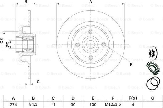 BOSCH 0 986 479 277 - Disc frana aaoparts.ro