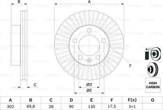 BOSCH 0 986 479 716 - Disc frana aaoparts.ro