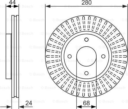 BOSCH 0 986 479 737 - Disc frana aaoparts.ro