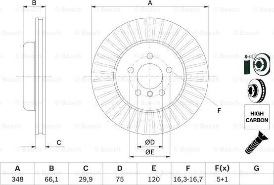 BOSCH 0 986 479 772 - Disc frana aaoparts.ro