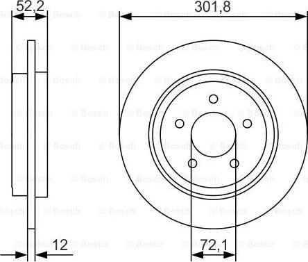 BOSCH 0 986 479 A53 - Disc frana aaoparts.ro