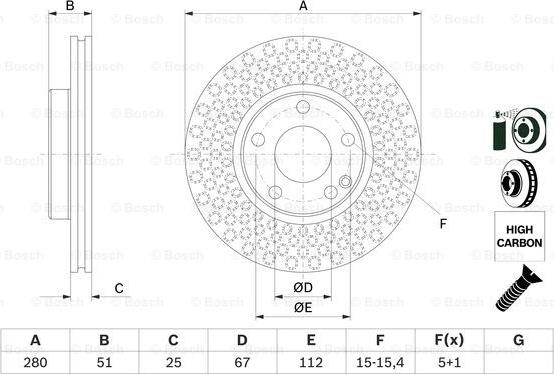 BOSCH 0 986 479 A00 - Disc frana aaoparts.ro