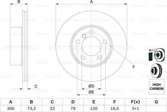 BOSCH 0 986 479 A18 - Disc frana aaoparts.ro