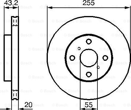 BOSCH 0 986 479 B60 - Disc frana aaoparts.ro