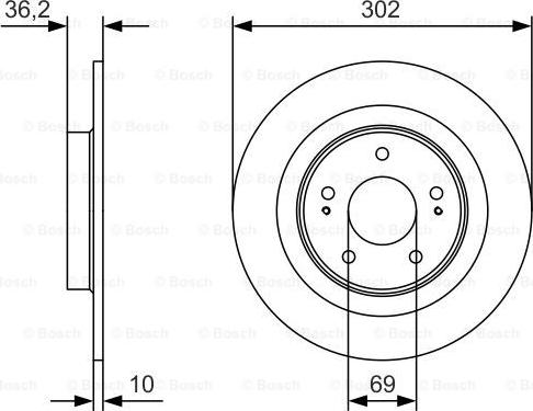 BOSCH 0 986 479 B04 - Disc frana aaoparts.ro