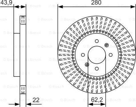 BOSCH 0 986 479 B05 - Disc frana aaoparts.ro