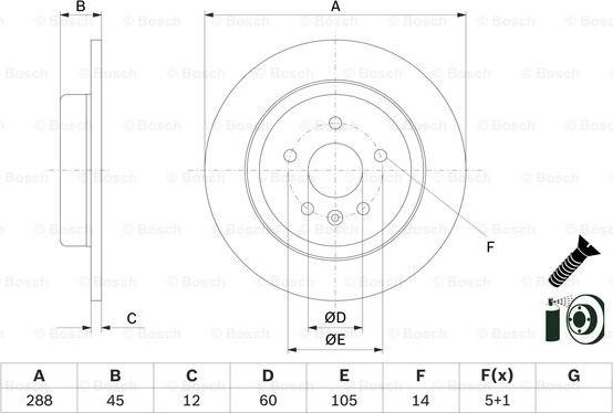 BOSCH 0 986 479 D90 - Disc frana aaoparts.ro