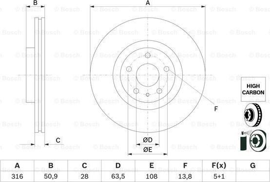 BOSCH 0 986 479 D46 - Disc frana aaoparts.ro