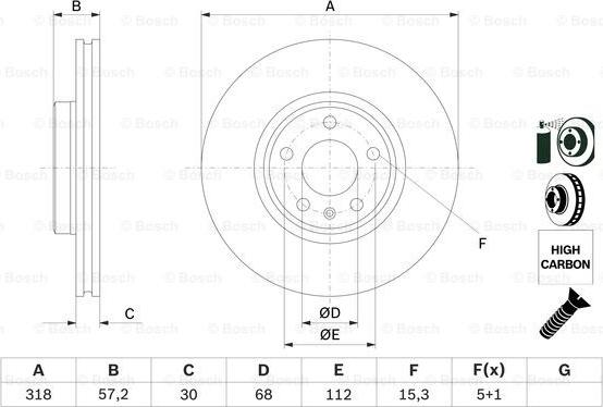 BOSCH 0 986 479 E49 - Disc frana aaoparts.ro