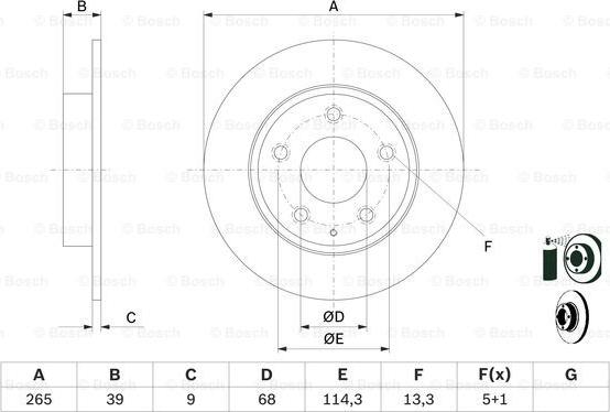 BOSCH 0 986 479 E54 - Disc frana aaoparts.ro