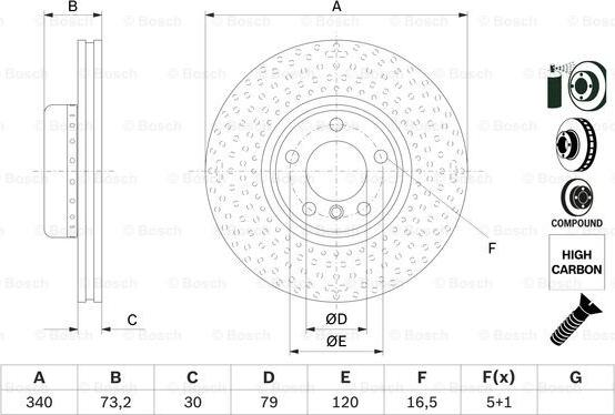 BOSCH 0 986 479 E11 - Disc frana aaoparts.ro