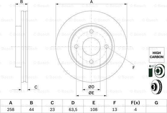 BOSCH 0 986 479 E80 - Disc frana aaoparts.ro