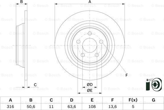 BOSCH 0 986 479 E82 - Disc frana aaoparts.ro