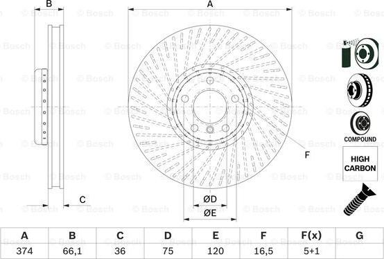 BOSCH 0 986 479 E30 - Disc frana aaoparts.ro