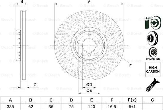 BOSCH 0 986 479 E25 - Disc frana aaoparts.ro