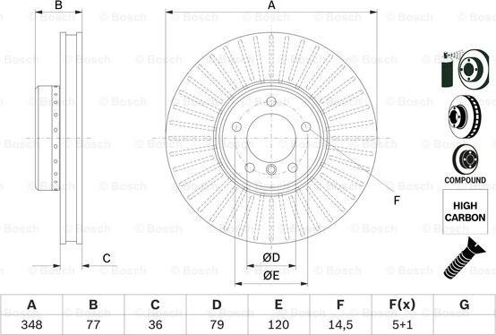 BOSCH 0 986 479 E20 - Disc frana aaoparts.ro