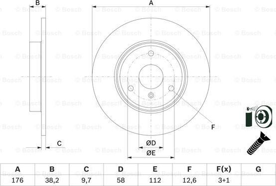 BOSCH 0 986 479 E74 - Disc frana aaoparts.ro