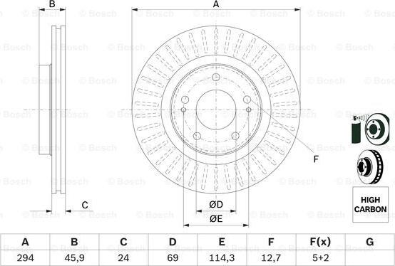 BOSCH 0 986 479 E76 - Disc frana aaoparts.ro