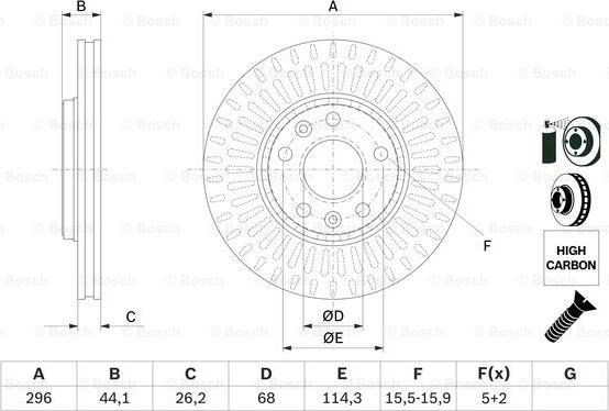 BOSCH 0 986 479 E77 - Disc frana aaoparts.ro