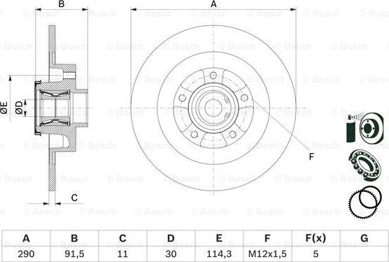 BOSCH 0 986 479 F42 - Disc frana aaoparts.ro