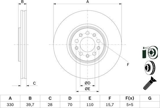 BOSCH 0 986 479 F66 - Disc frana aaoparts.ro