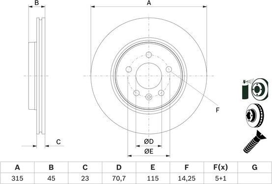 BOSCH 0 986 479 F85 - Disc frana aaoparts.ro